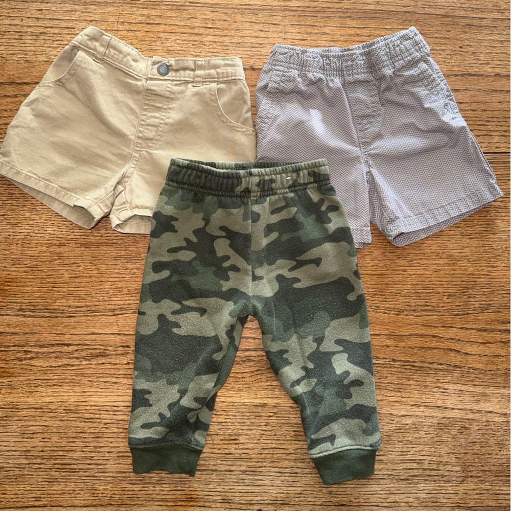 3 Boys Pants and Shorts 12 months
